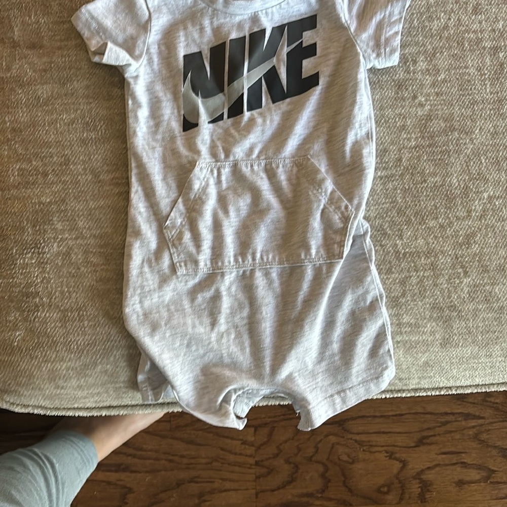 Nike Light Gray Baby Romper